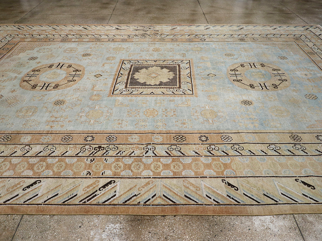 Antique East Turkestan Khotan Large Carpet, No.31472 - Gss