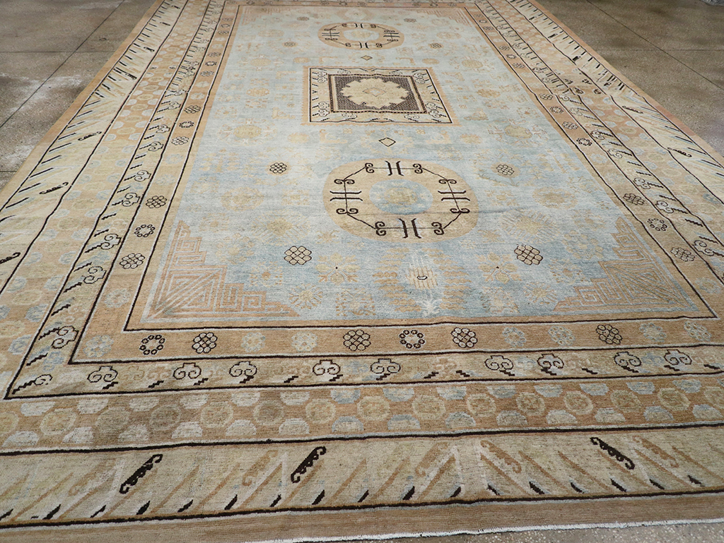 Antique East Turkestan Khotan Large Carpet, No.31472 - Gss