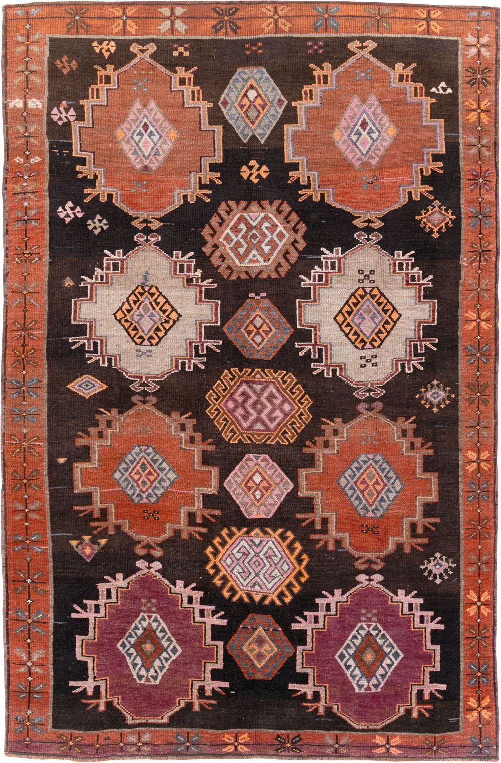 Vintage Turkish Anatolian Small Room Size Carpet, No.31479 - Gss