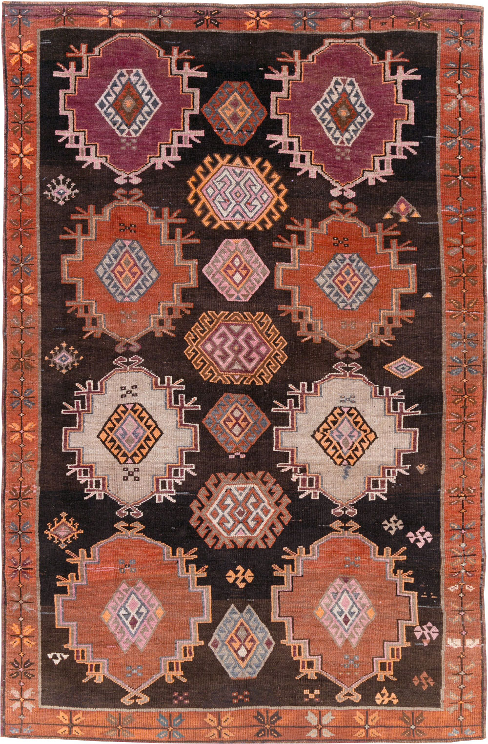 Vintage Turkish Anatolian Small Room Size Carpet, No.31479 - Gss