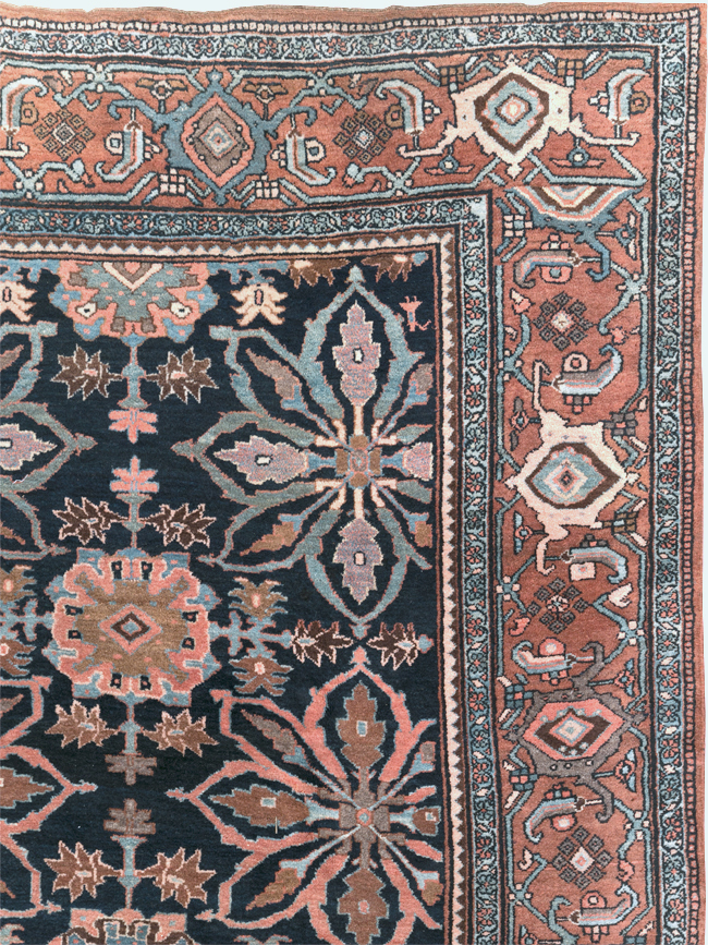 Antique Persian Bidjar Room Size Carpet, No.31483 - Gss