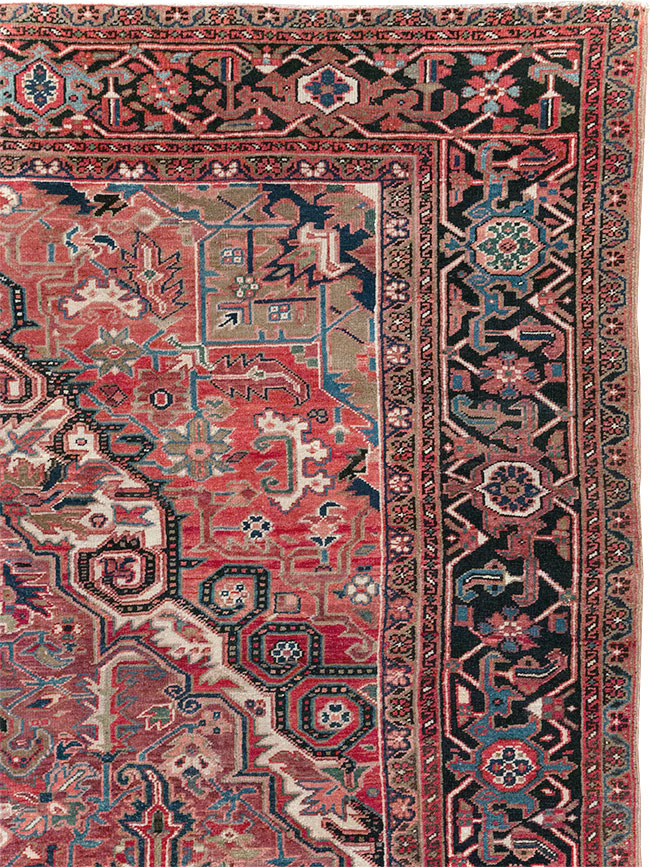 Antique Persian Heriz Large Carpet, No.31493 - Gss