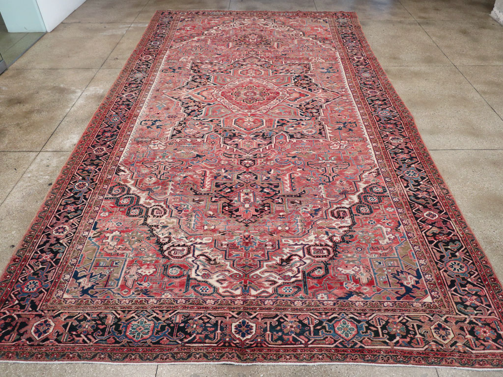 Antique Persian Heriz Large Carpet, No.31493 - Gss