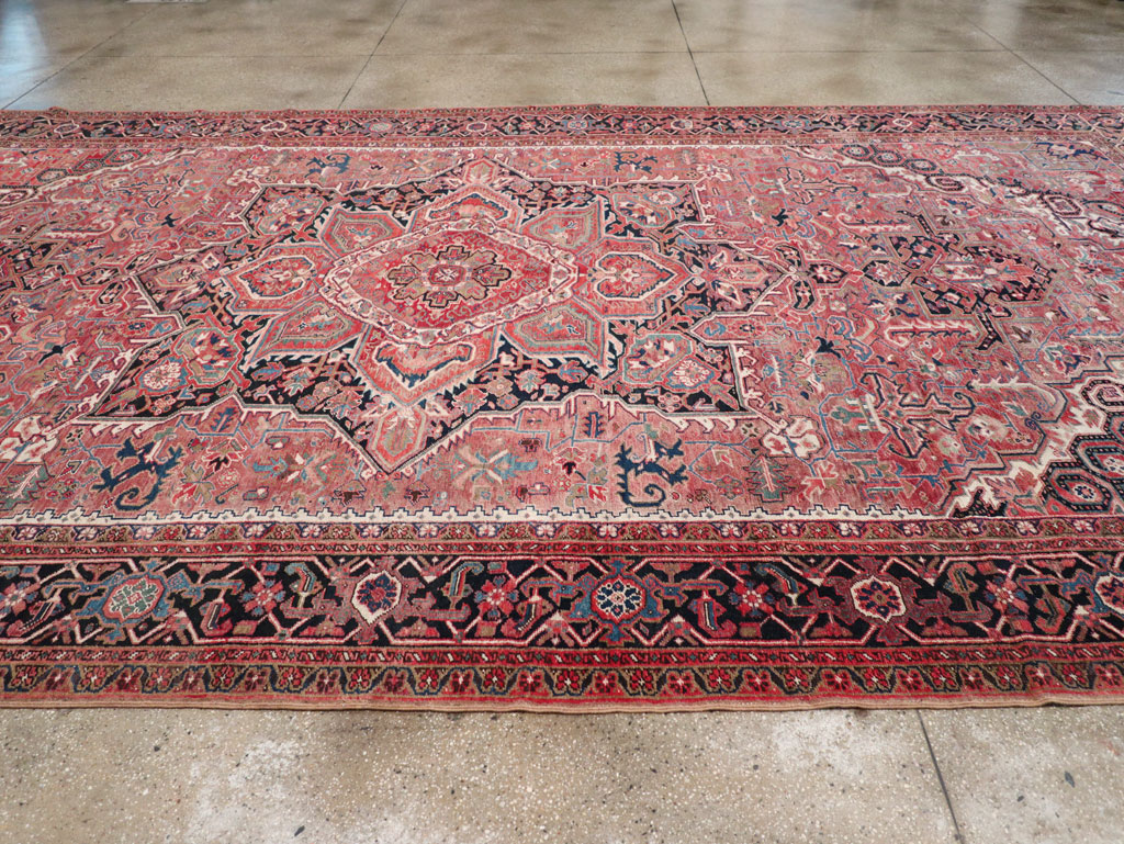 Antique Persian Heriz Large Carpet, No.31493 - Gss