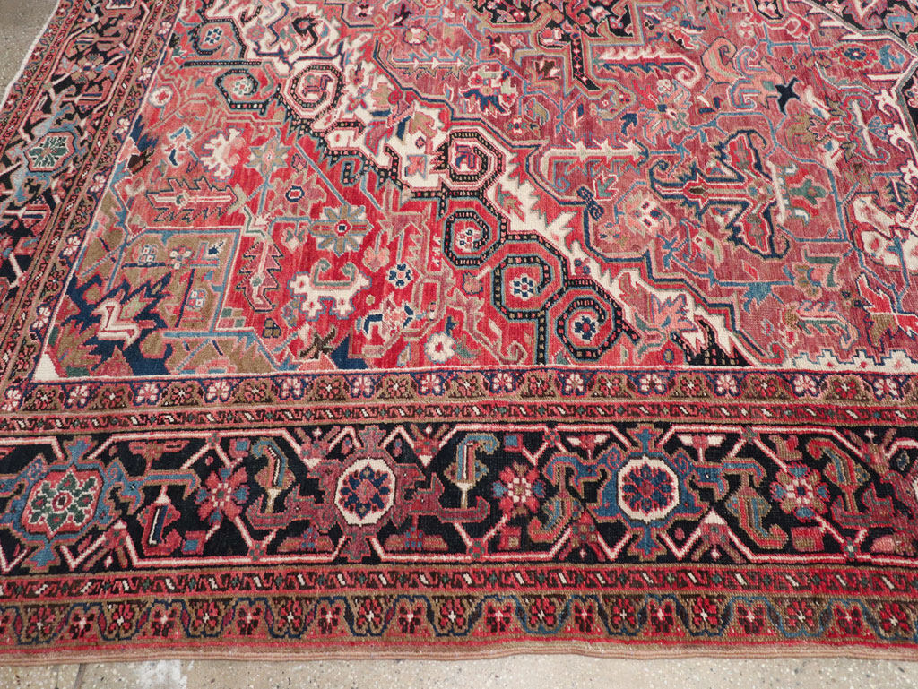 Antique Persian Heriz Large Carpet, No.31493 - Gss