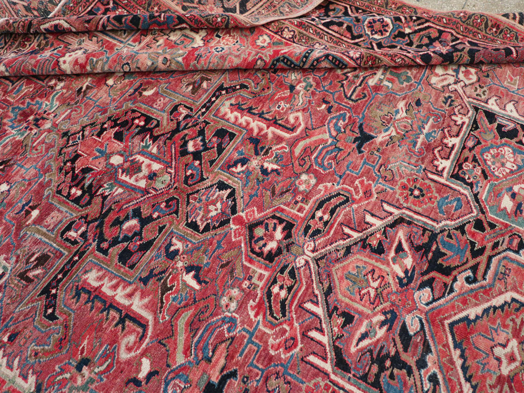Antique Persian Heriz Large Carpet, No.31493 - Gss