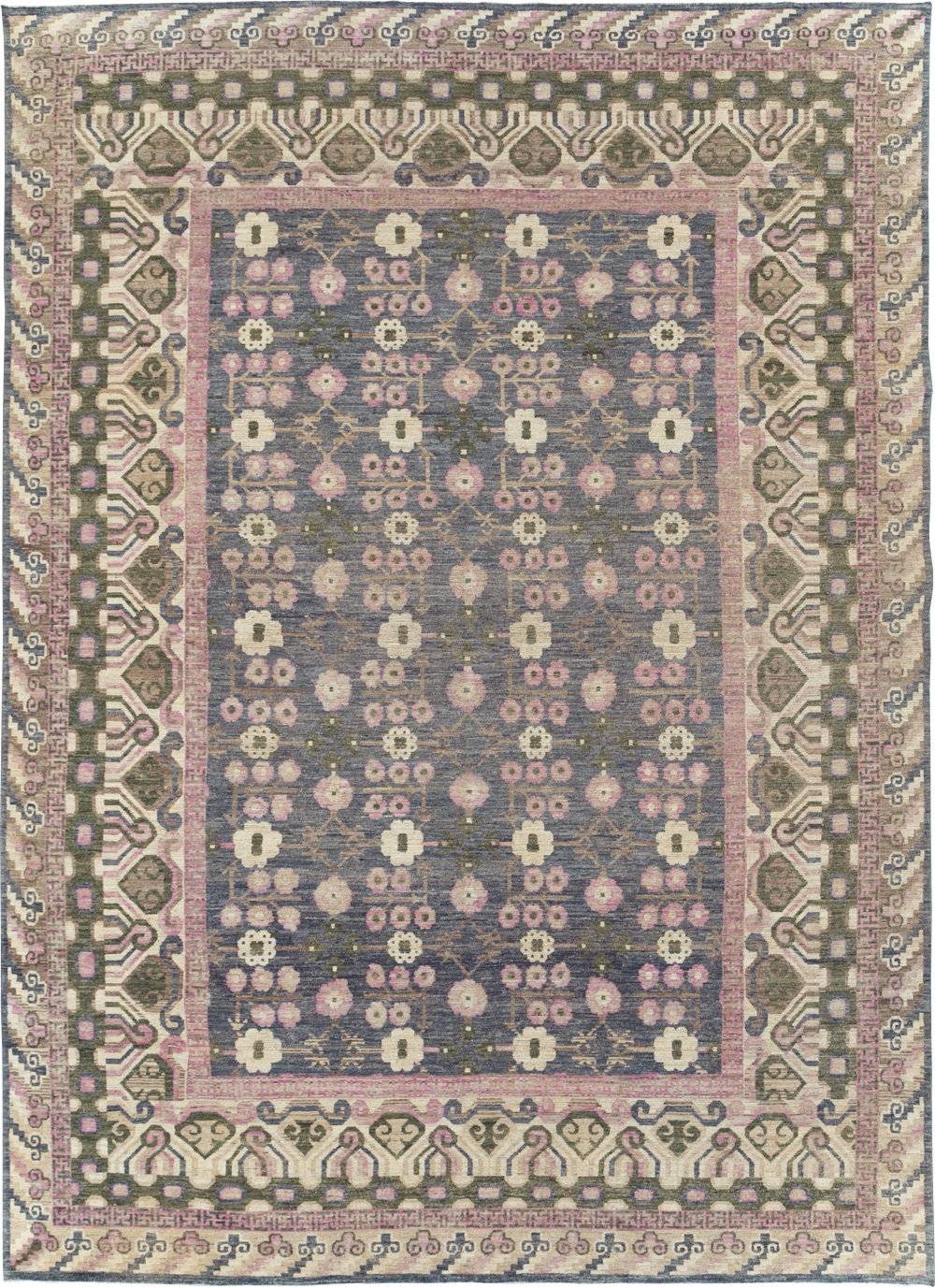 Modern East Turkestan Khotan Room Size Carpet, No.31495 - Gss