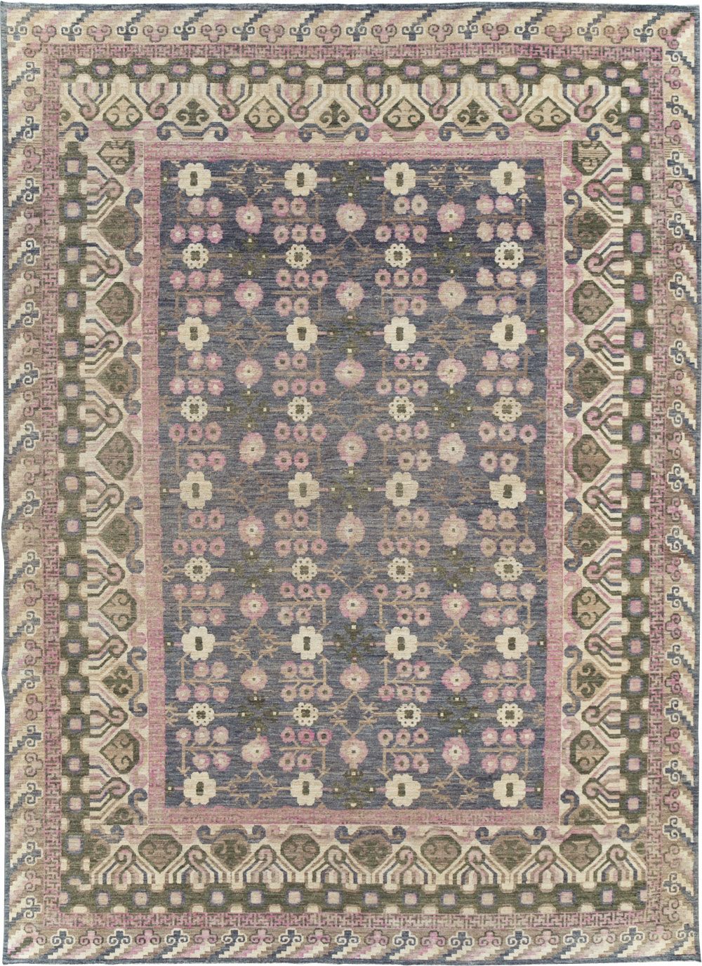 Modern East Turkestan Khotan Room Size Carpet, No.31495 - Gss