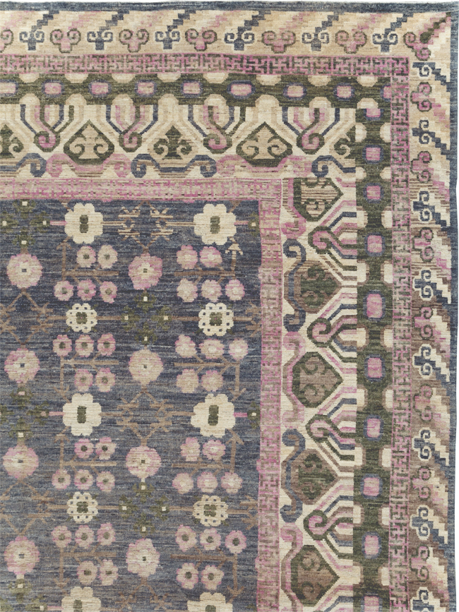 Modern East Turkestan Khotan Room Size Carpet, No.31495 - Gss