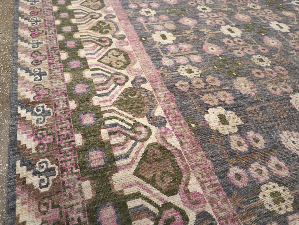 Modern East Turkestan Khotan Room Size Carpet, No.31495 - Gss