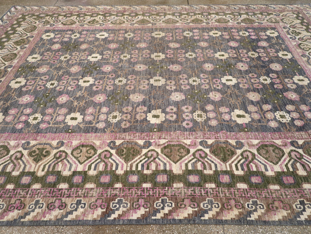 Modern East Turkestan Khotan Room Size Carpet, No.31495 - Gss