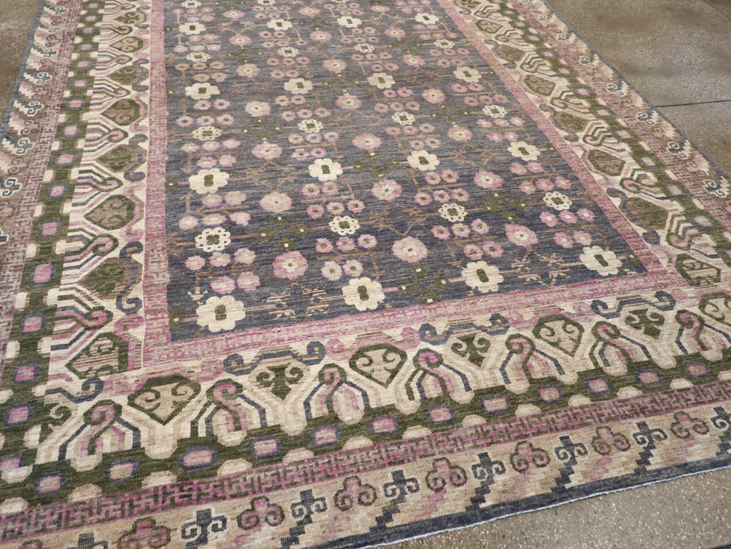 Modern East Turkestan Khotan Room Size Carpet, No.31495 - Gss