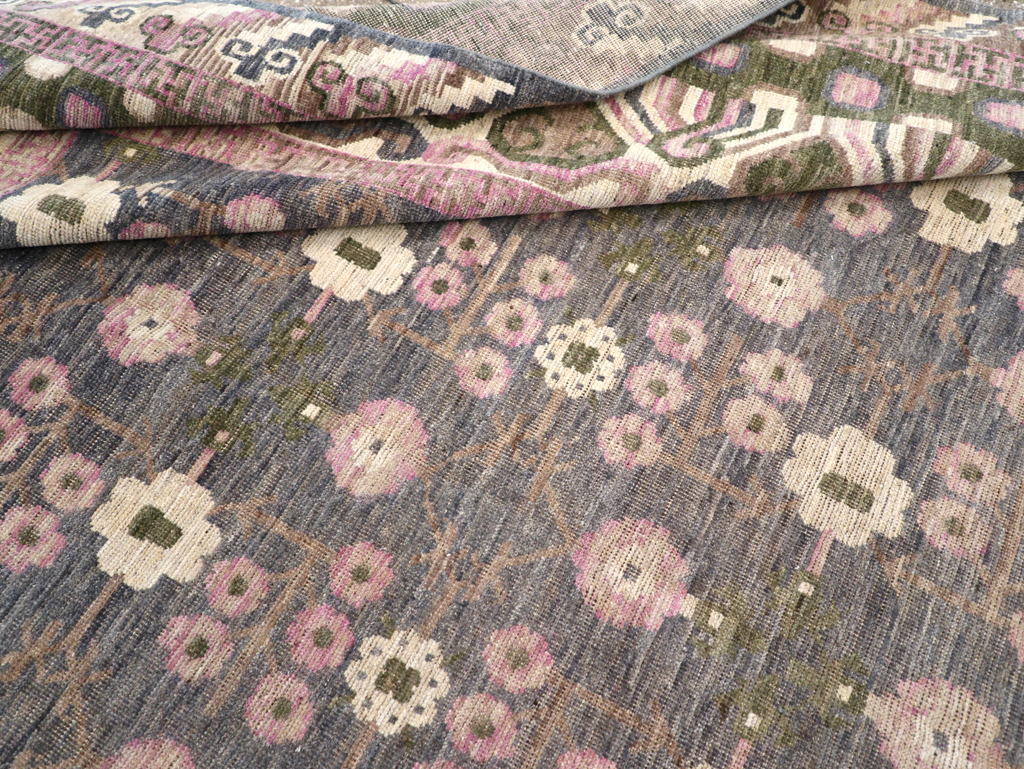 Modern East Turkestan Khotan Room Size Carpet, No.31495 - Gss