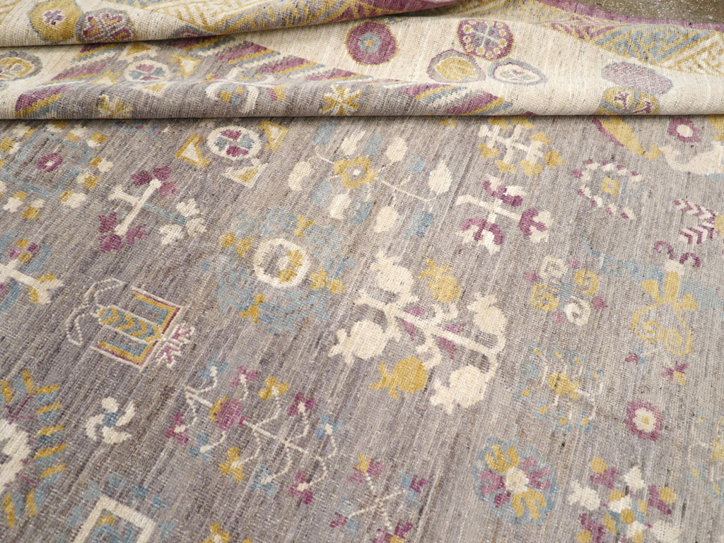 Modern East Turkestan Khotan Room Size Carpet, No.31496 - Gss