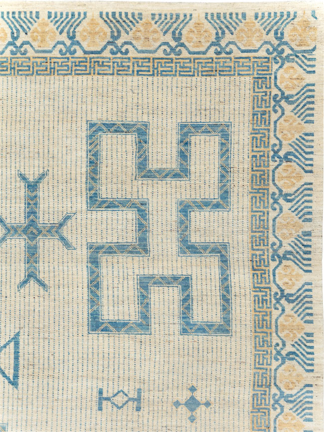 African Tuareg Inspired Modern East Turkestan Khotan Room Size Carpet, No.31498 - Gss