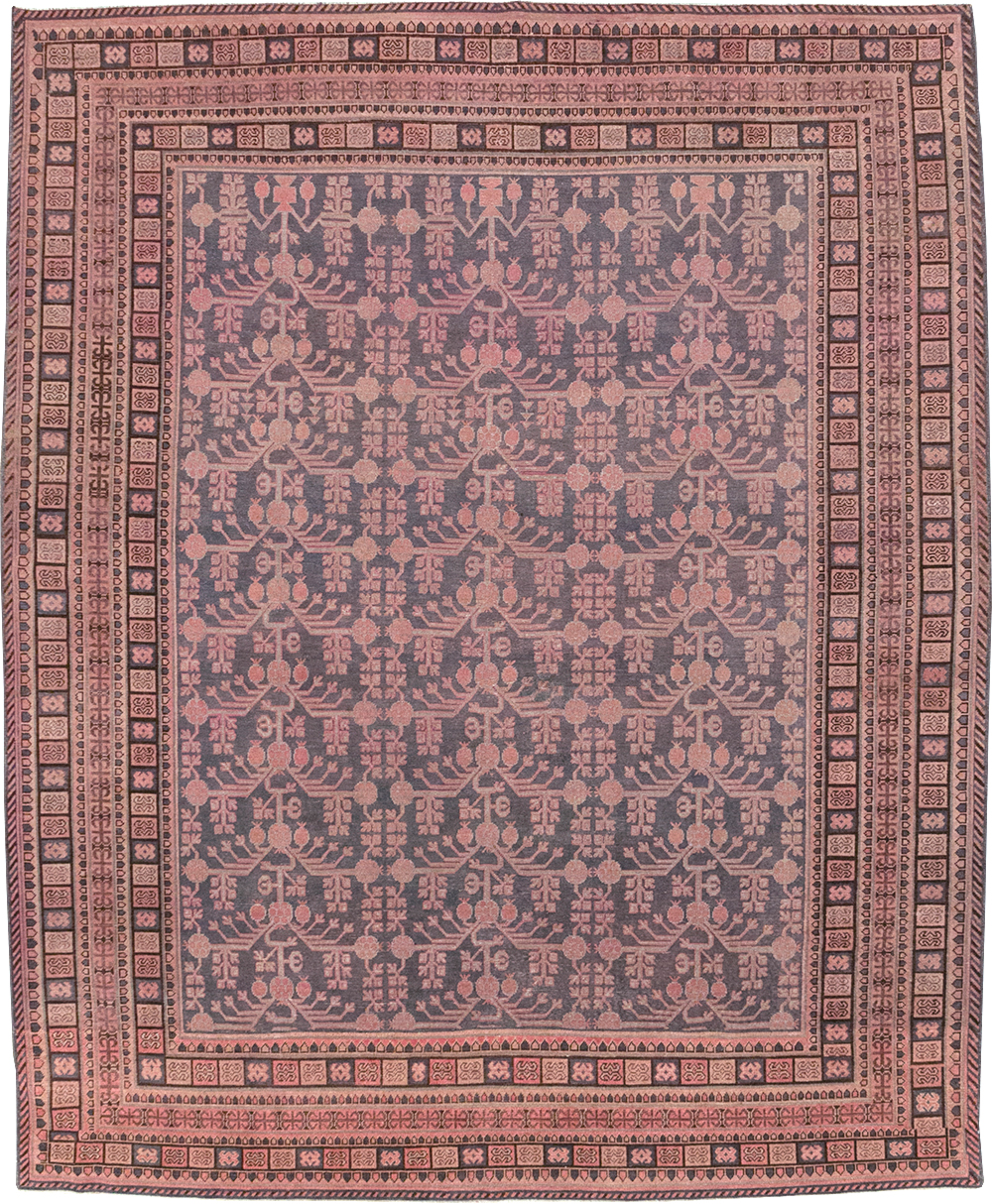 Antique East Turkestan Khotan Room Size Carpet, No.31505 - Gss