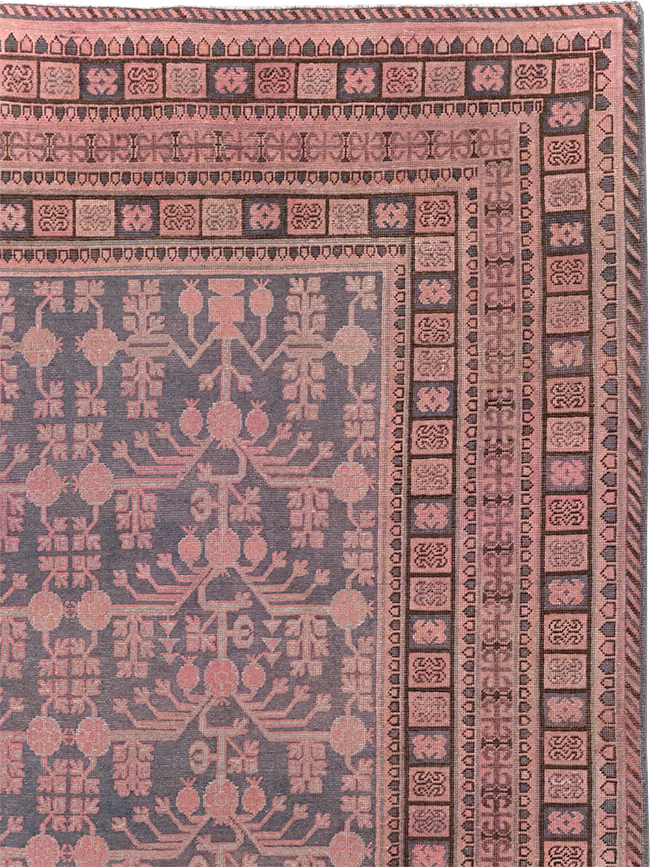 Antique East Turkestan Khotan Room Size Carpet, No.31505 - Gss