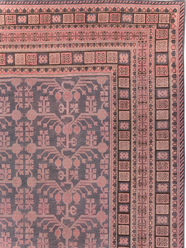 Antique East Turkestan Khotan Room Size Carpet, No.31505 - Gss