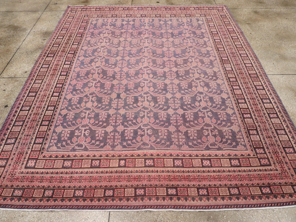 Antique East Turkestan Khotan Room Size Carpet, No.31505 - Gss