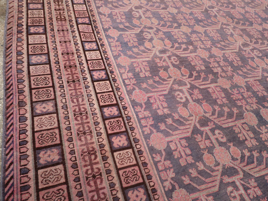 Antique East Turkestan Khotan Room Size Carpet, No.31505 - Gss