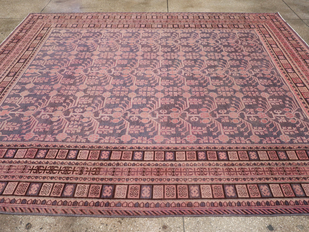 Antique East Turkestan Khotan Room Size Carpet, No.31505 - Gss