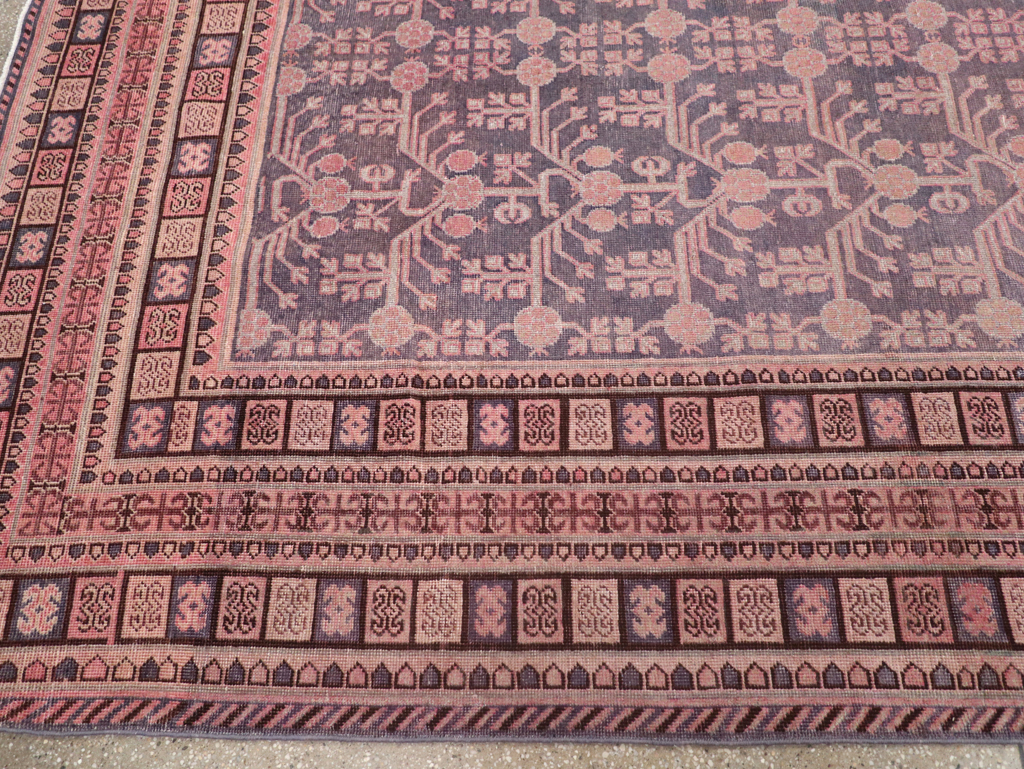 Antique East Turkestan Khotan Room Size Carpet, No.31505 - Gss