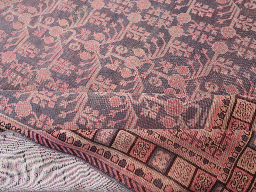 Antique East Turkestan Khotan Room Size Carpet, No.31505 - Gss