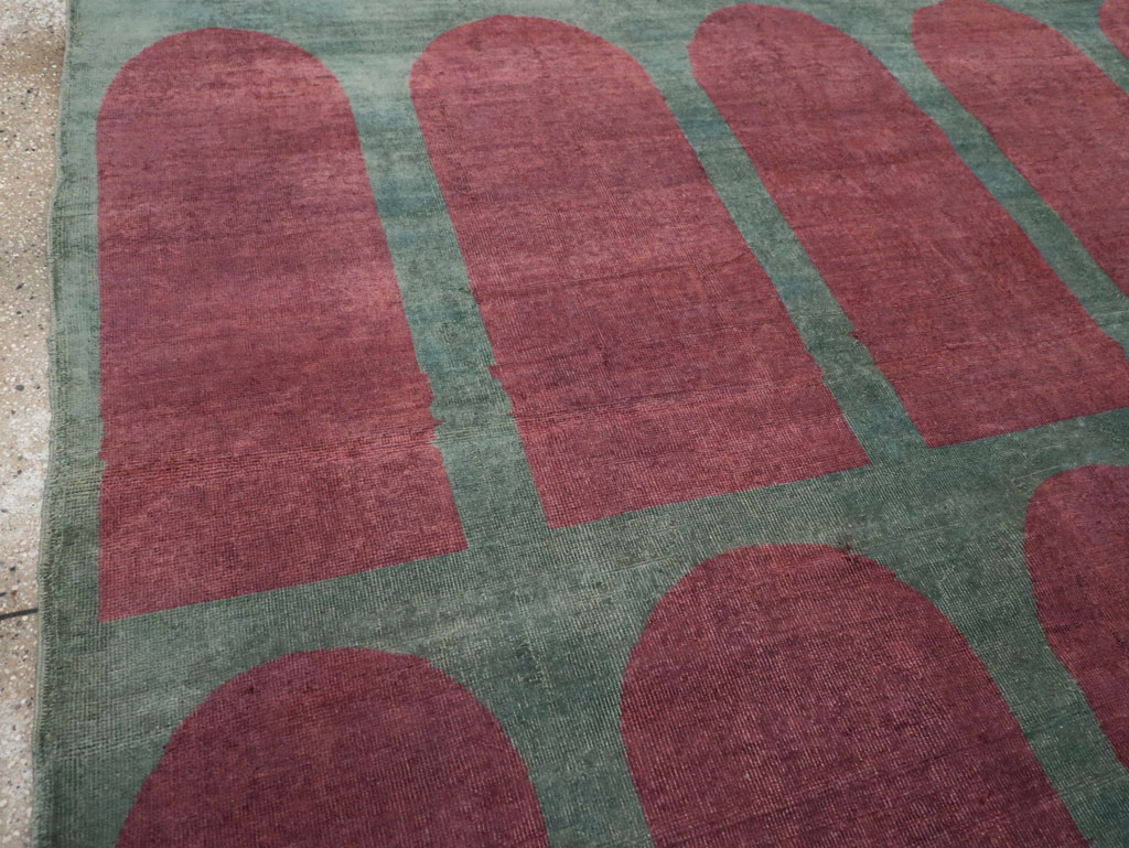 Vintage Turkish Art Deco Style Room Size Carpet, No.31514 - Gss