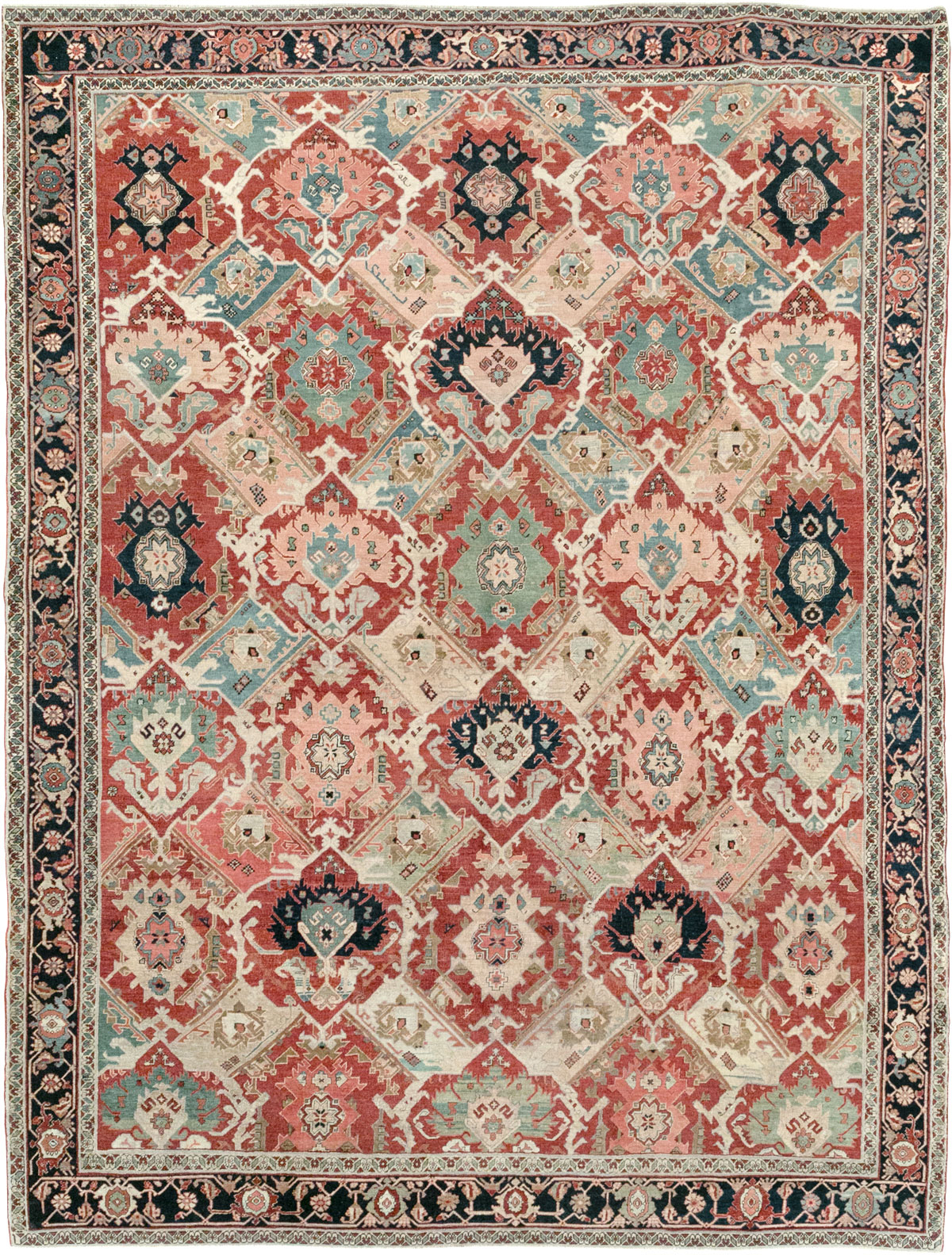 Antique Persian Heriz Room Size Carpet, No.31518 - Gss