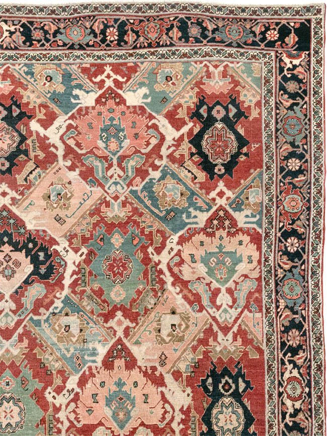 Antique Persian Heriz Room Size Carpet, No.31518 - Gss