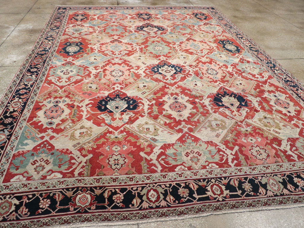 Antique Persian Heriz Room Size Carpet, No.31518 - Gss