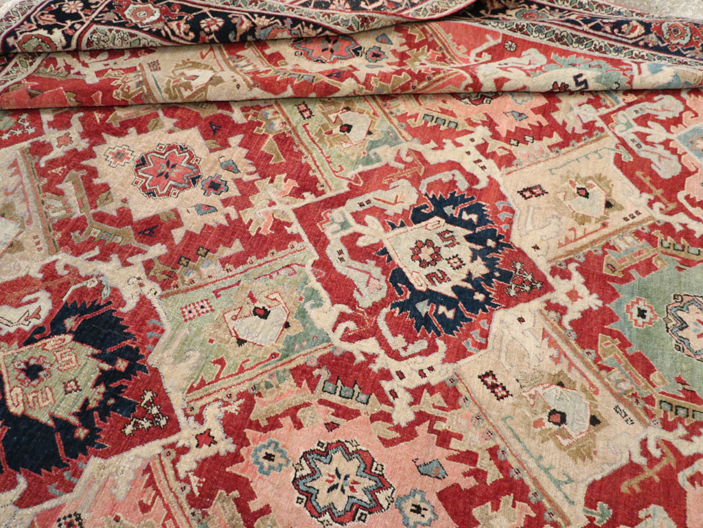 Antique Persian Heriz Room Size Carpet, No.31518 - Gss