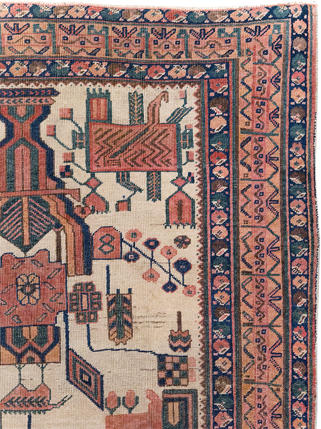 Antique Persian Afshar Rug, No.31521 - Gss