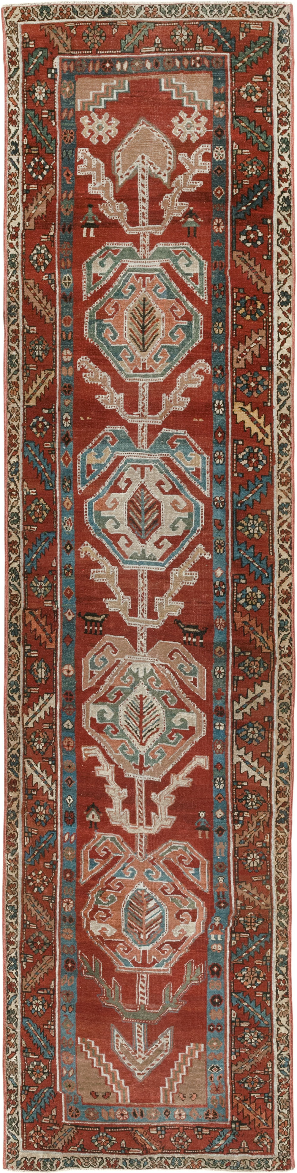 Antique Persian Bakshaish Runner, No.31522 - Gss