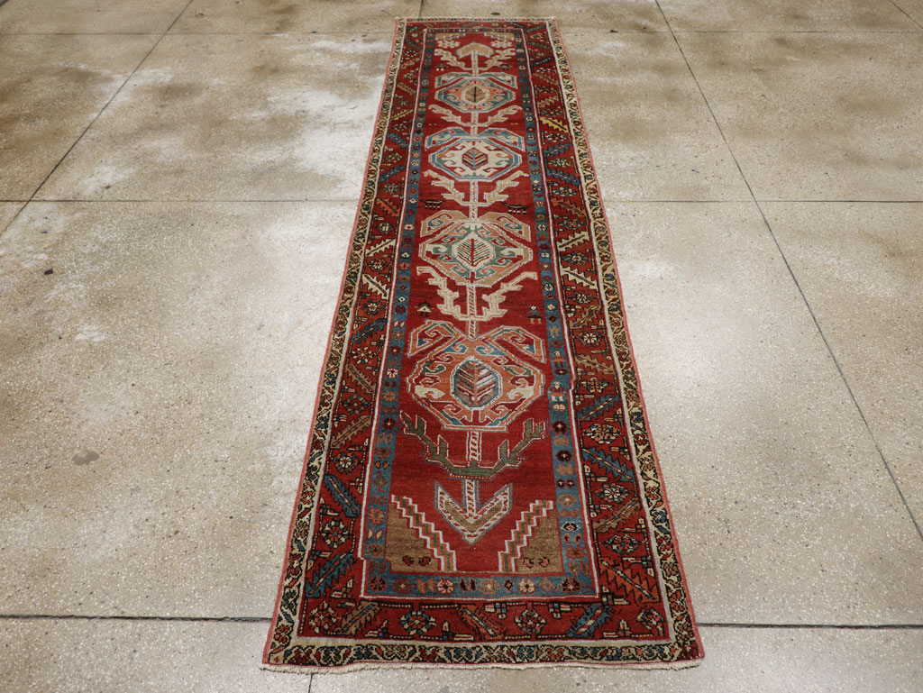 Antique Persian Bakshaish Runner, No.31522 - Gss