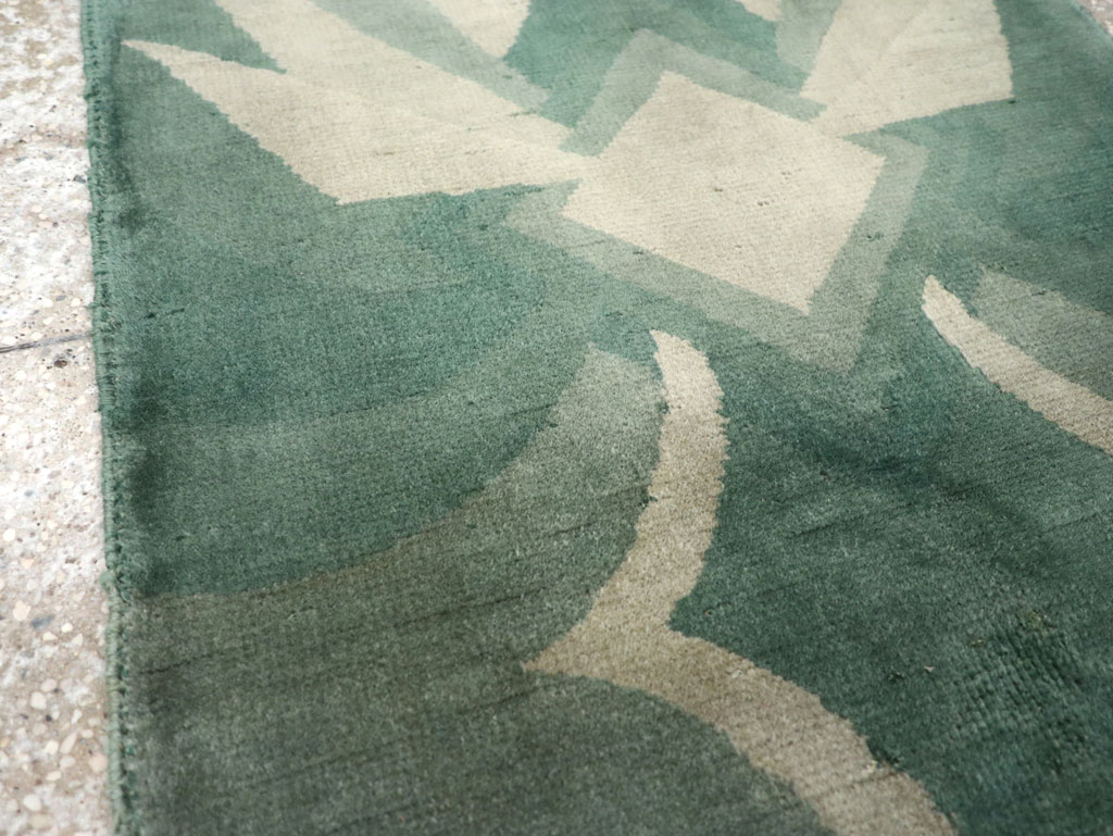 Vintage Chinese Art Deco Throw Rug, No.31525 - Gss