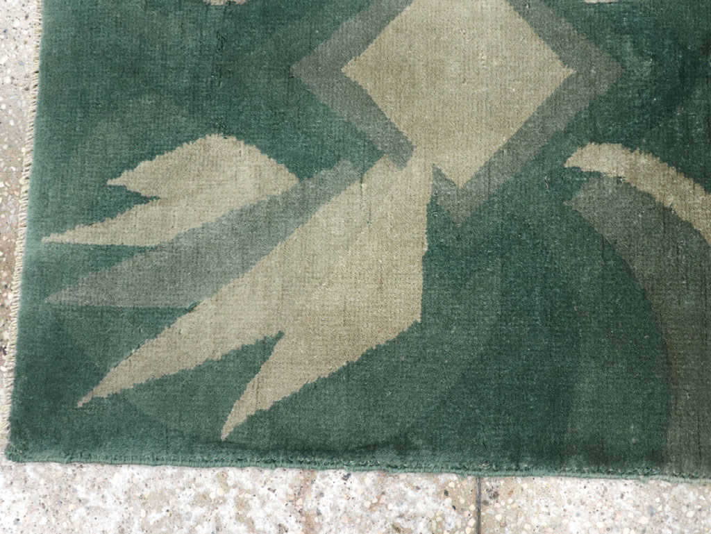 Vintage Chinese Art Deco Throw Rug, No.31525 - Gss