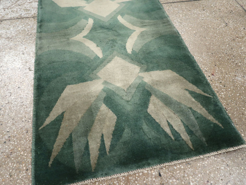 Vintage Chinese Art Deco Throw Rug, No.31525 - Gss