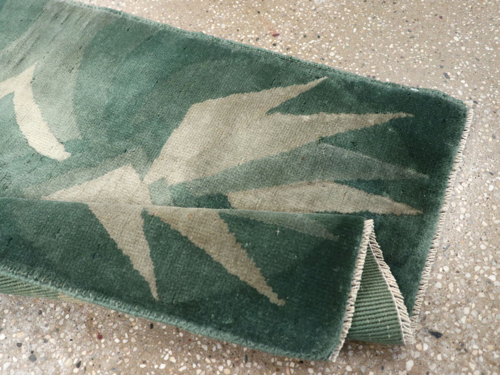 Vintage Chinese Art Deco Throw Rug, No.31525 - Gss