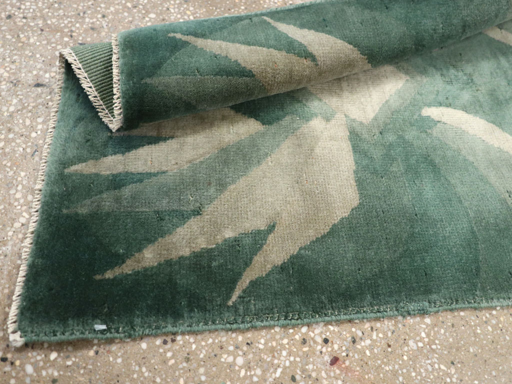 Vintage Chinese Art Deco Throw Rug, No.31525 - Gss