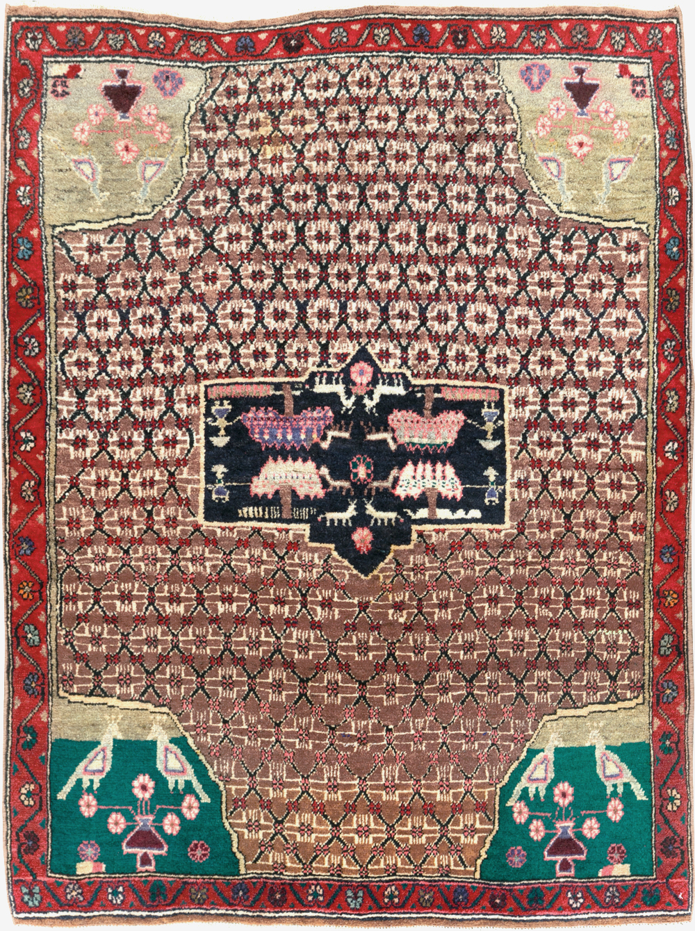 Vintage Hamadan Pictorial Rug, No.31527 - Gss