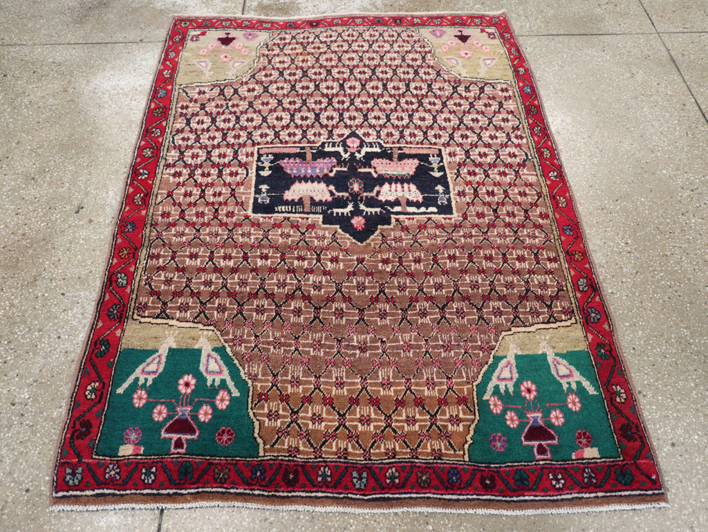 Vintage Hamadan Pictorial Rug, No.31527 - Gss
