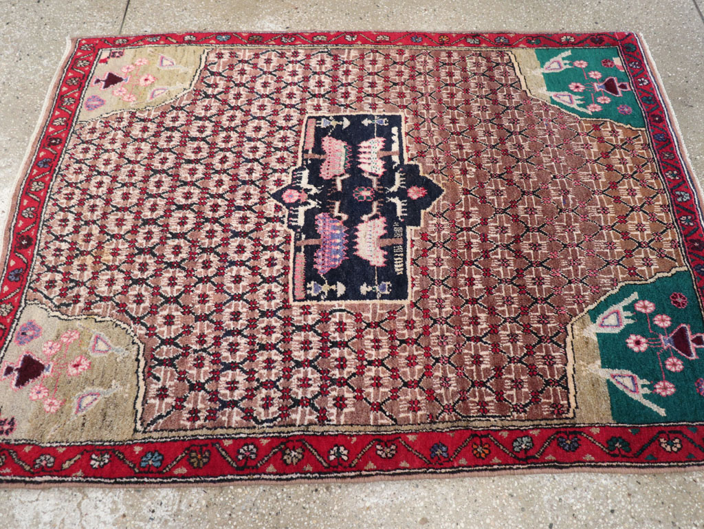 Vintage Hamadan Pictorial Rug, No.31527 - Gss