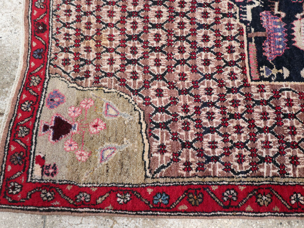 Vintage Hamadan Pictorial Rug, No.31527 - Gss