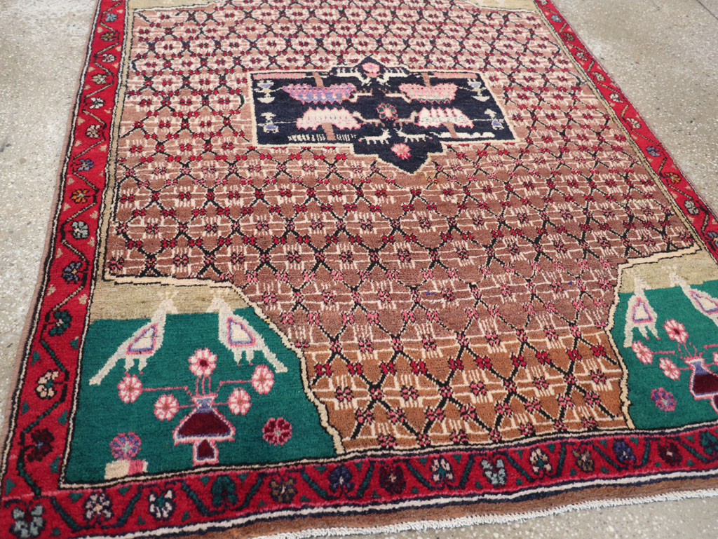 Vintage Hamadan Pictorial Rug, No.31527 - Gss