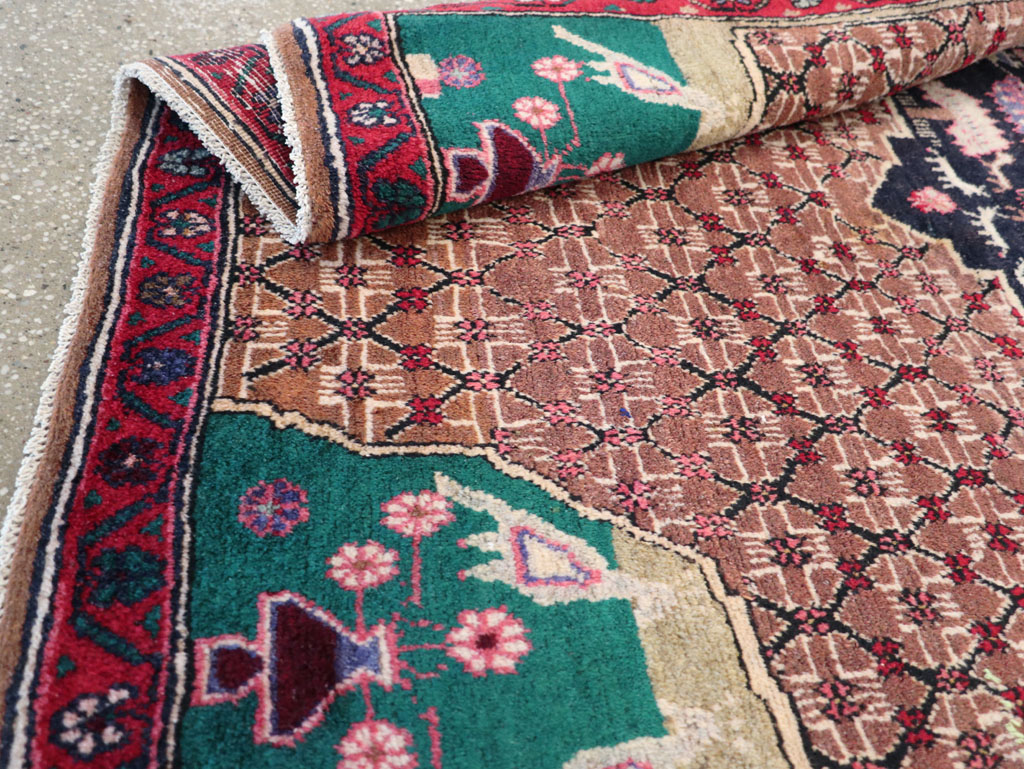 Vintage Hamadan Pictorial Rug, No.31527 - Gss