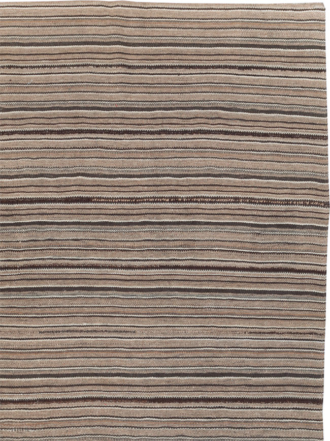 Vintage Turkish Flatweave Kilim Room Size Carpet, No.31530 - Gss