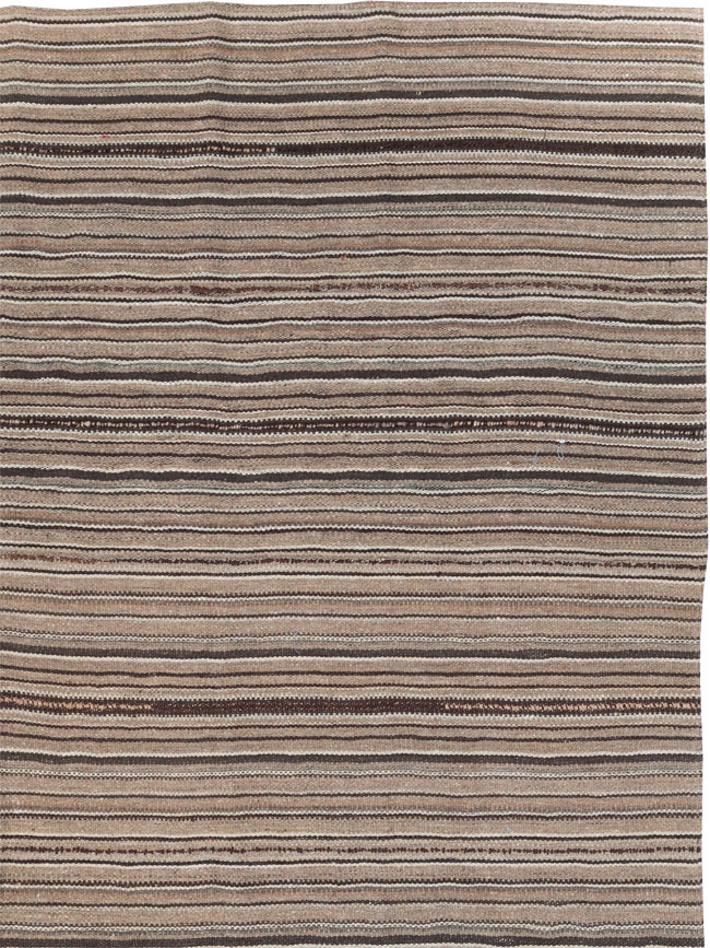 Vintage Turkish Flatweave Kilim Room Size Carpet, No.31530 - Gss