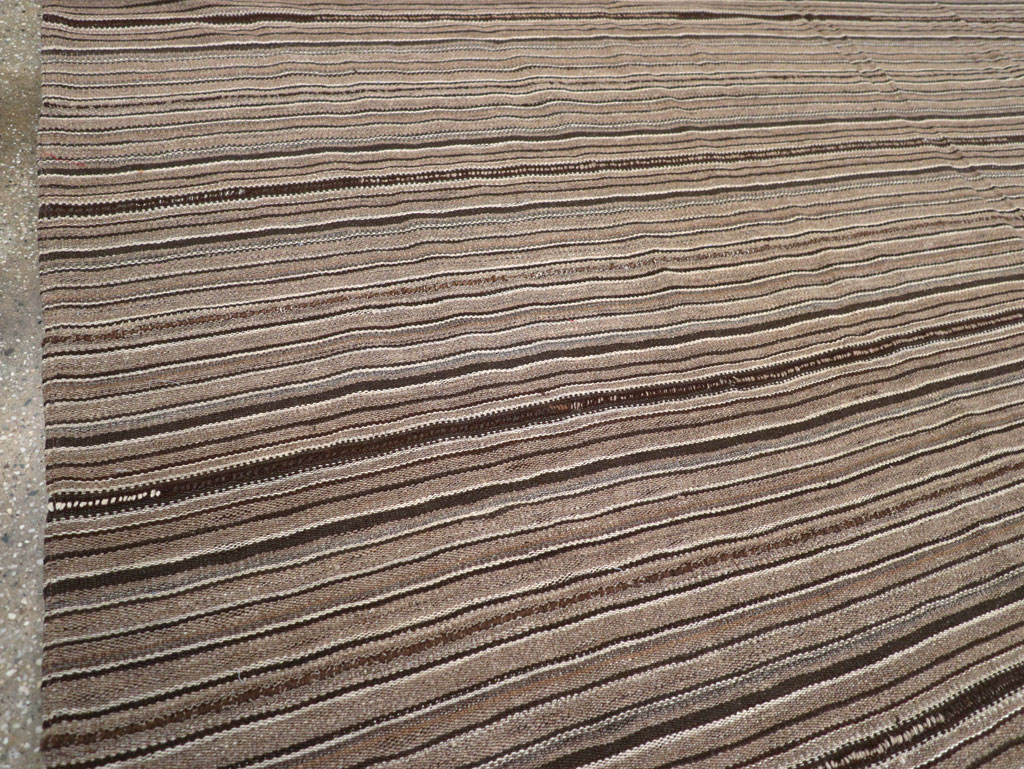 Vintage Turkish Flatweave Kilim Room Size Carpet, No.31530 - Gss