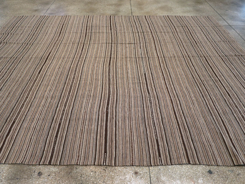 Vintage Turkish Flatweave Kilim Room Size Carpet, No.31530 - Gss